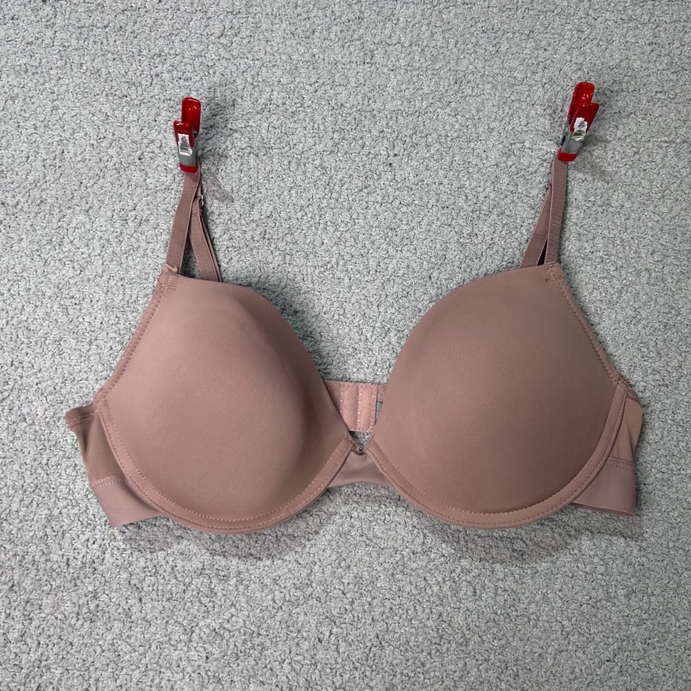 Vince Camuto‎ Push Up T Shirt Bra 38C Mauve Minimalist Chic Everyday Basic